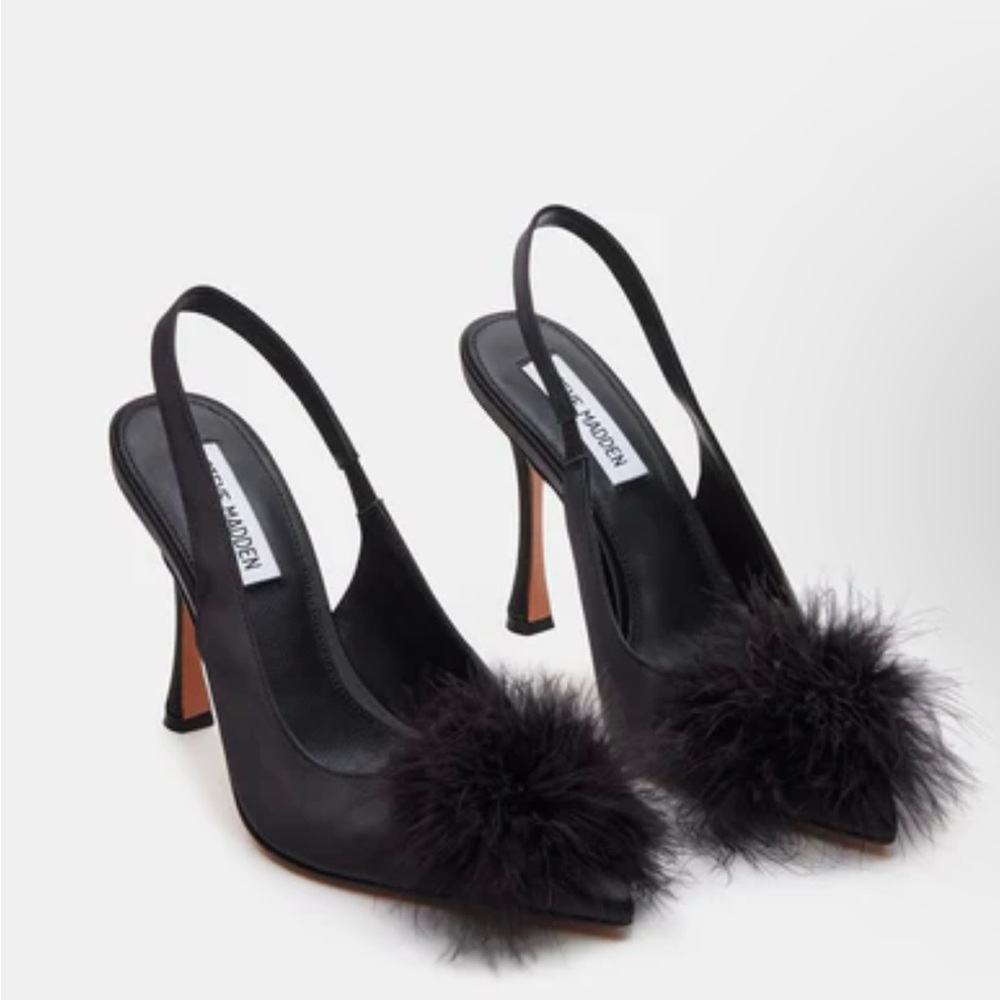 Black slingback pump